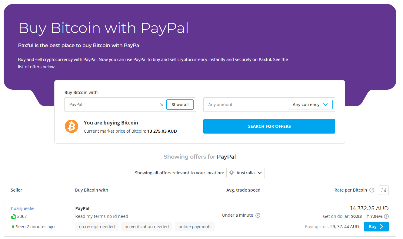 Coinomize - Buy Bitcoin with Paypal